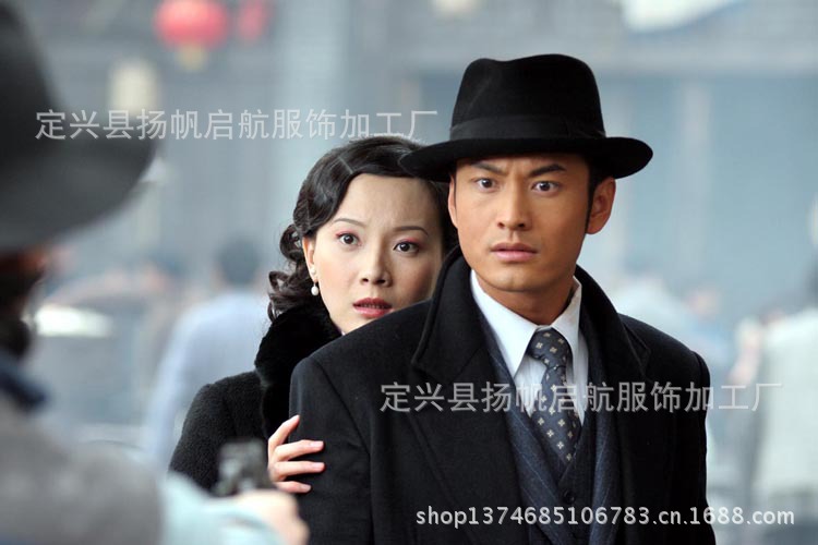 产品中心 帽子 > 厂家直销100%真羊毛呢中老年男士上海滩羊毛礼帽