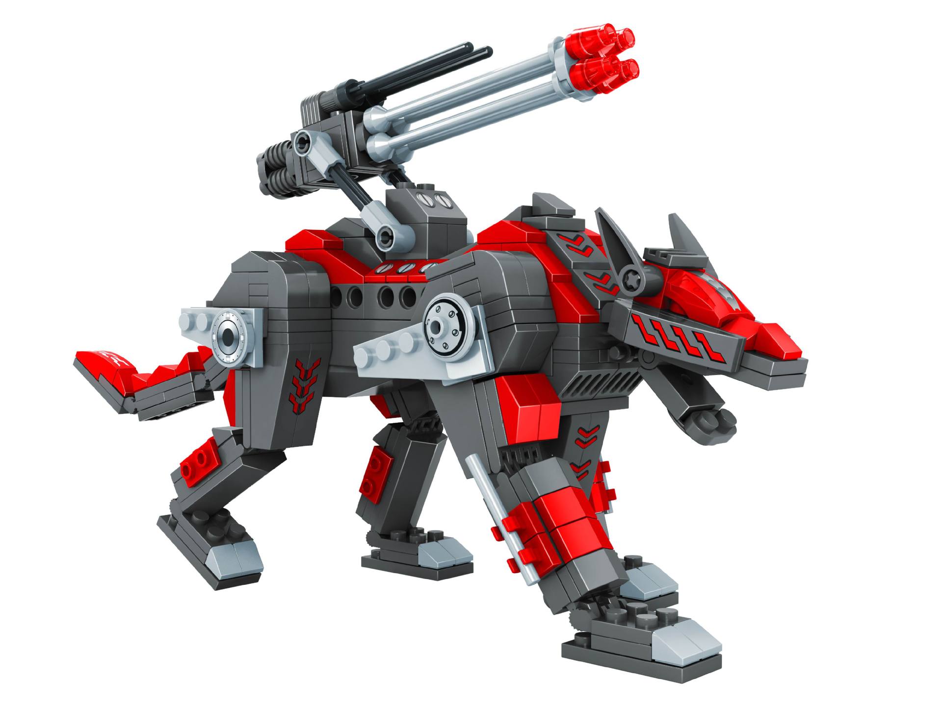 25663机甲系列猛兽红狼勇士武装变身战斗英雄奥斯尼积木