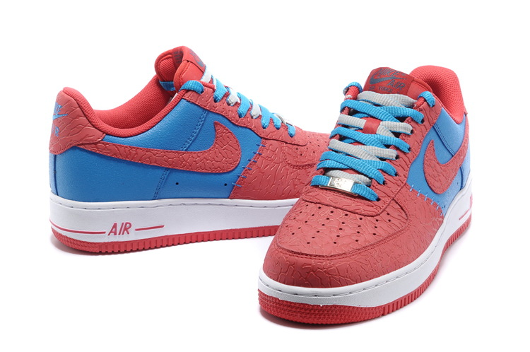 1 拼接爆裂纹 红蓝/黑紫 空军板鞋休闲鞋  品牌/型号:空军蜥蜴 颜色:1