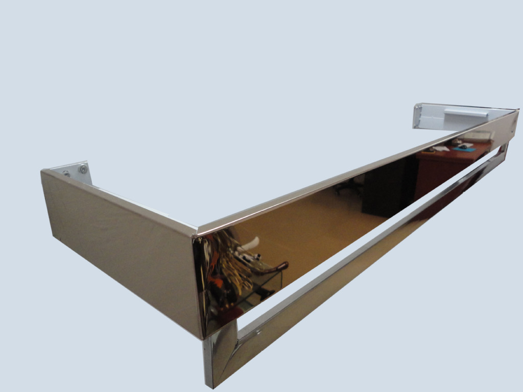 厂家供应1.2米优质不锈钢固定式u型高级展示架上墙侧挂