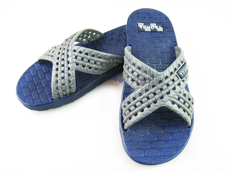 夏季拖鞋 耀华交叉带男式凉拖鞋 家居家拖鞋防滑浴室拖鞋批发 男