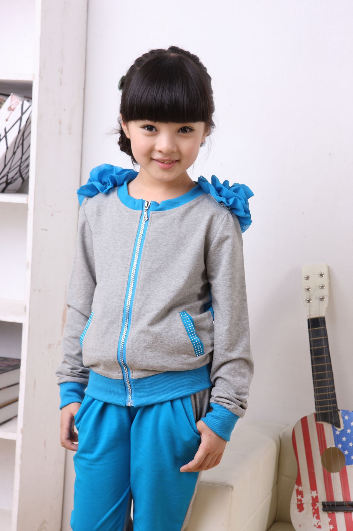 织里童装 女童蝴蝶结 天鹅绒 米奇套装 童套装 韩版套装 秋装套装