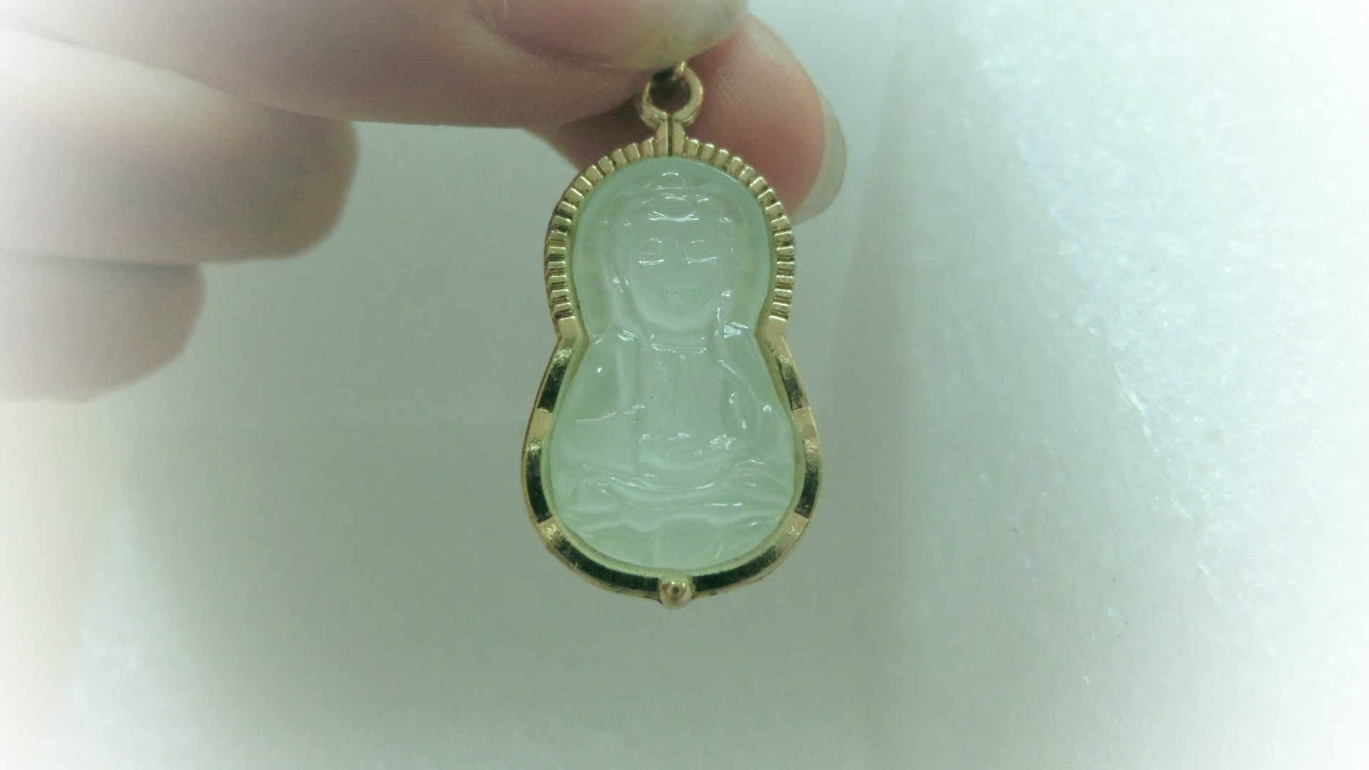 金边镶嵌油青观音吊坠流行珠宝首饰项链民族风饰佛教用品保平安