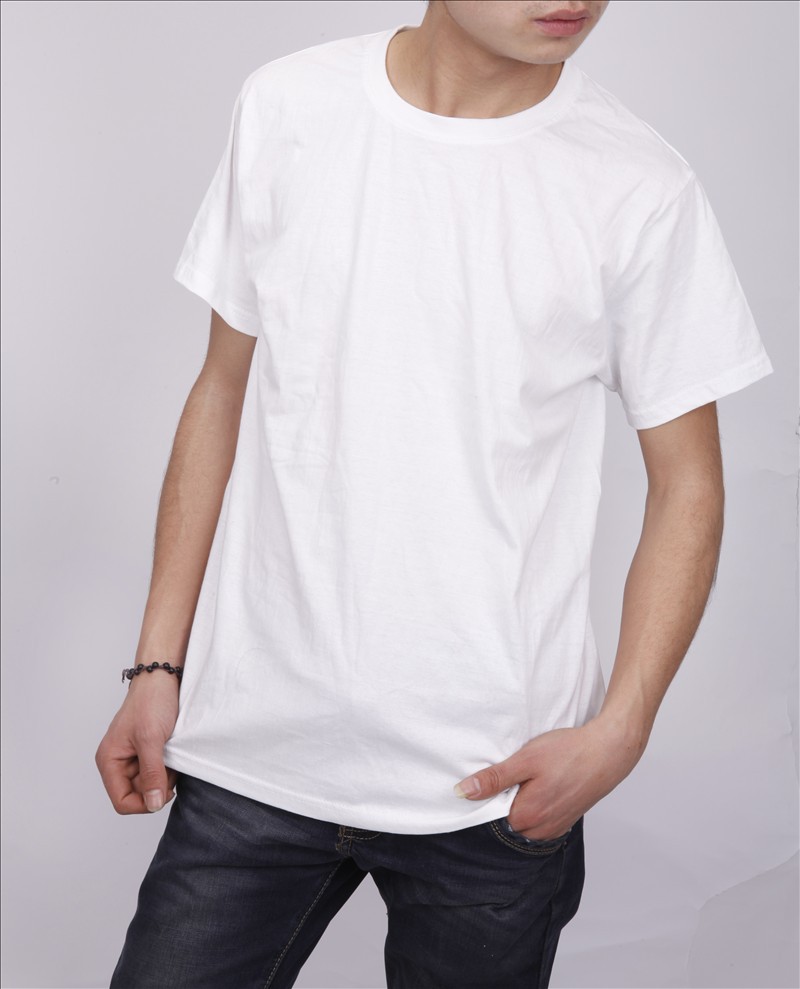 定做200克全棉空白圆领短袖文化衫广告t恤衫工作服班服定制批发