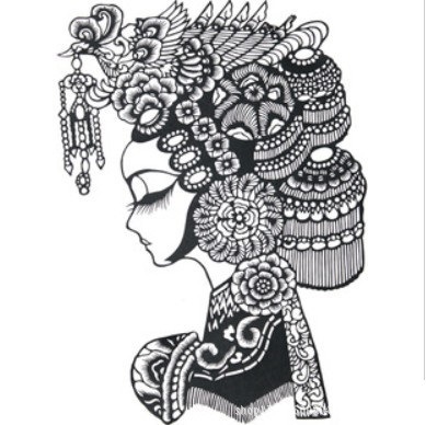 众耀夜光全手工脸谱剪纸系列之崔莺莺