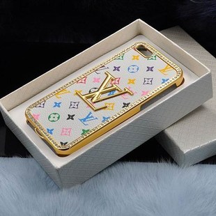 镶钻 路易威登lv iphone5 外壳 苹果4代后手机套 镶钻保护手机壳