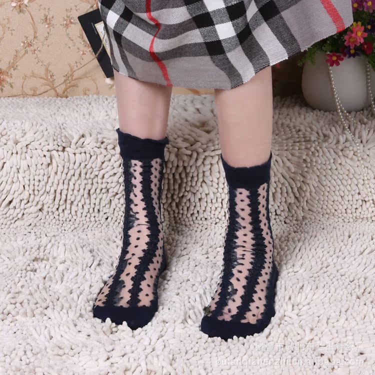 caramella 春季丝袜 提花丝袜 短款丝袜 厂家丝袜批发