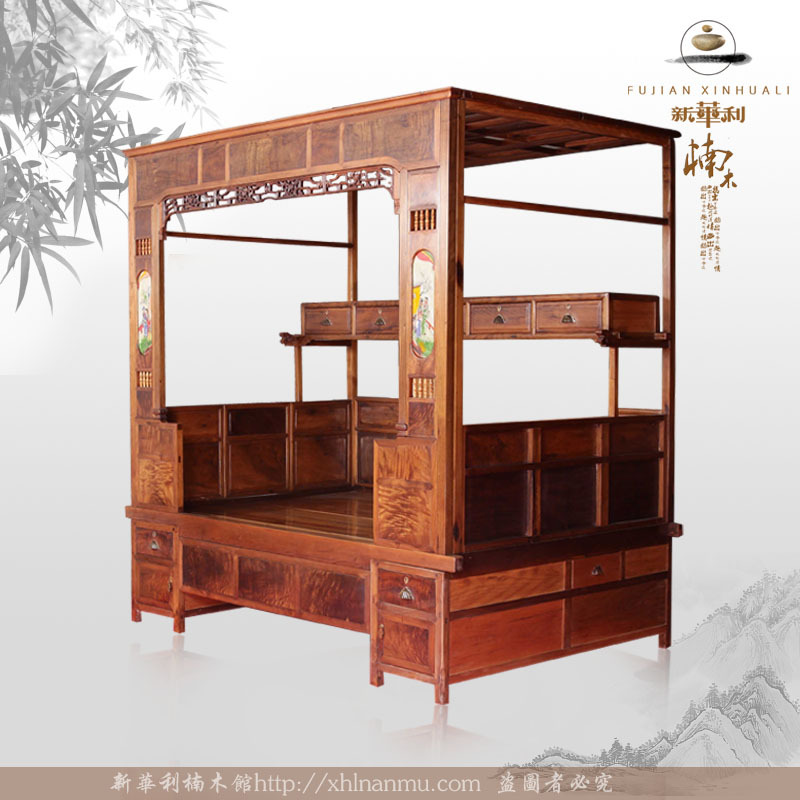 【新華利楠木 金絲楠木古架子床 新華利古典傢俱】價格,廠家,圖片,床