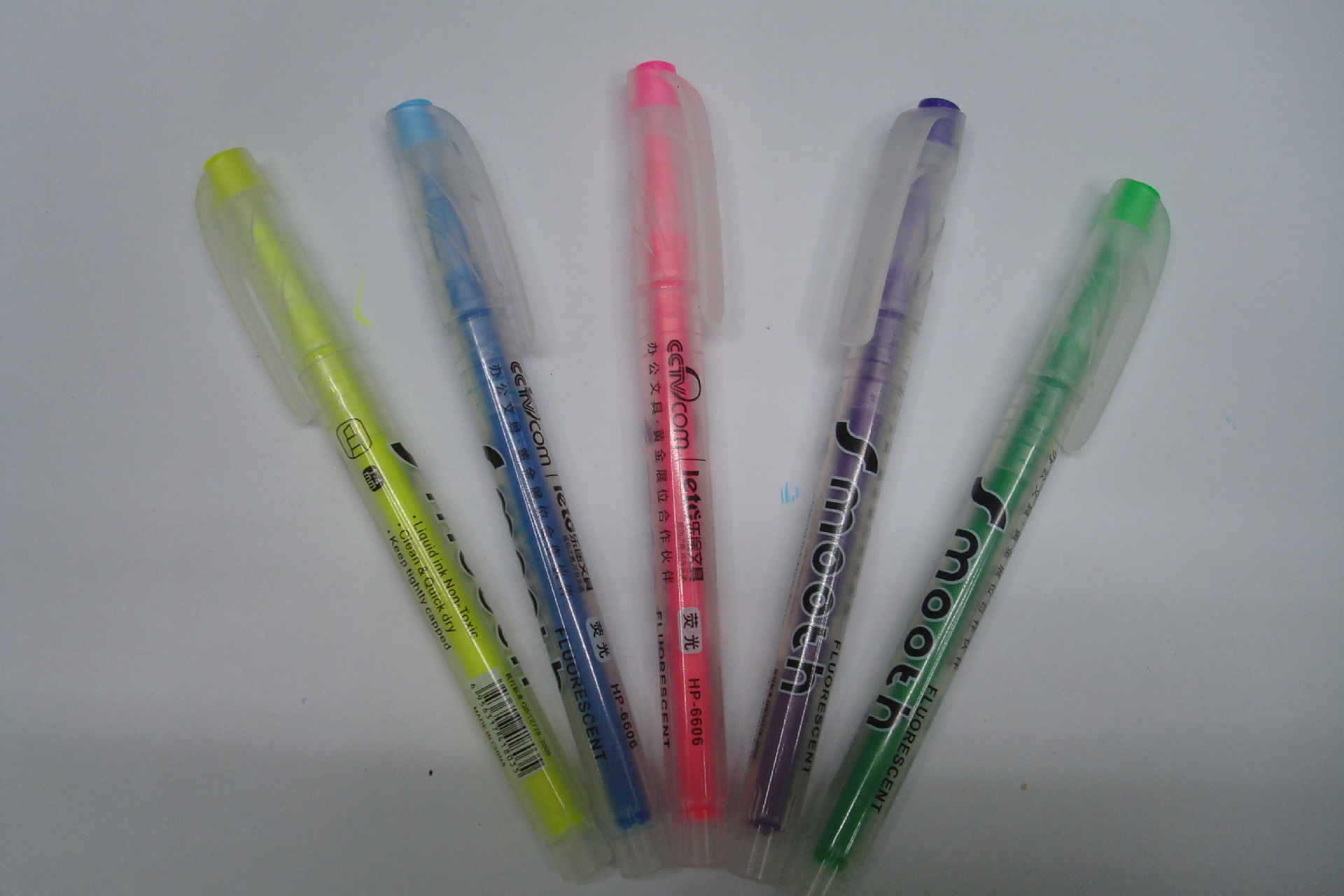 供应单头细荧光笔6606 单头有多种颜色 书写质量好