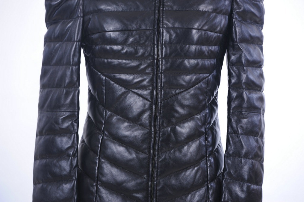 2013欧洲站秋冬新款皮羽绒服 立领羊羔毛长袖修身显瘦真皮皮衣图片_37