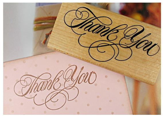 韩国艺术字体木质印章thankyou-2 正方形(5*5)