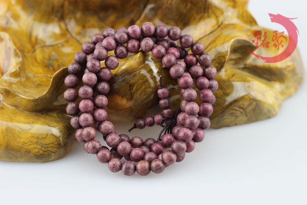 厂家直销批发 精品紫罗兰玫瑰木108颗念珠佛珠 佛珠念