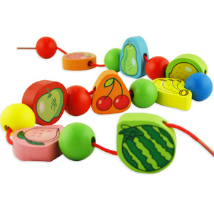 儿童益智健康玩具 水果串串乐 木制产品