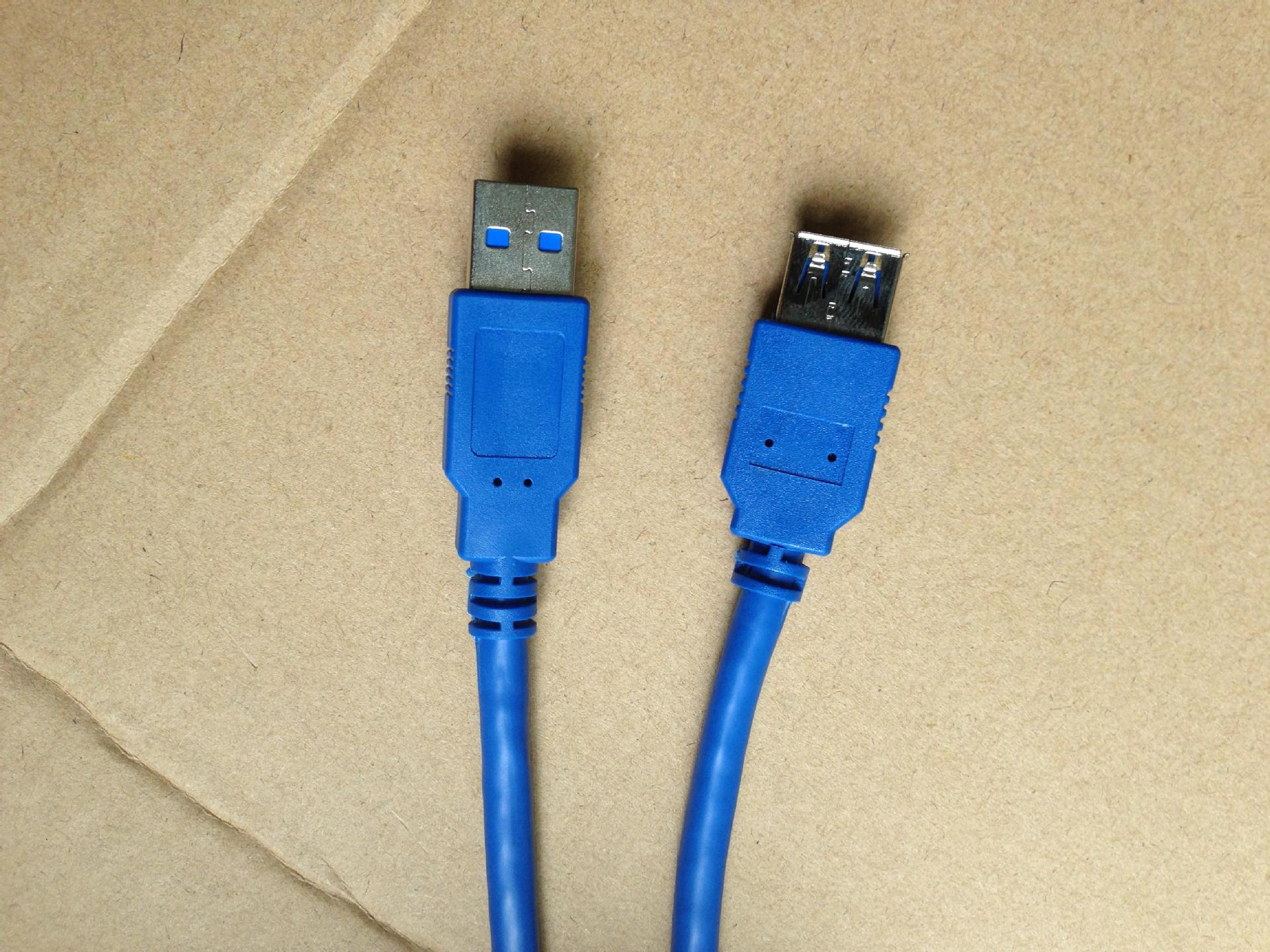 供应usb3.0延长线 1.5米 高速数据线 公转母 兼容usb2.