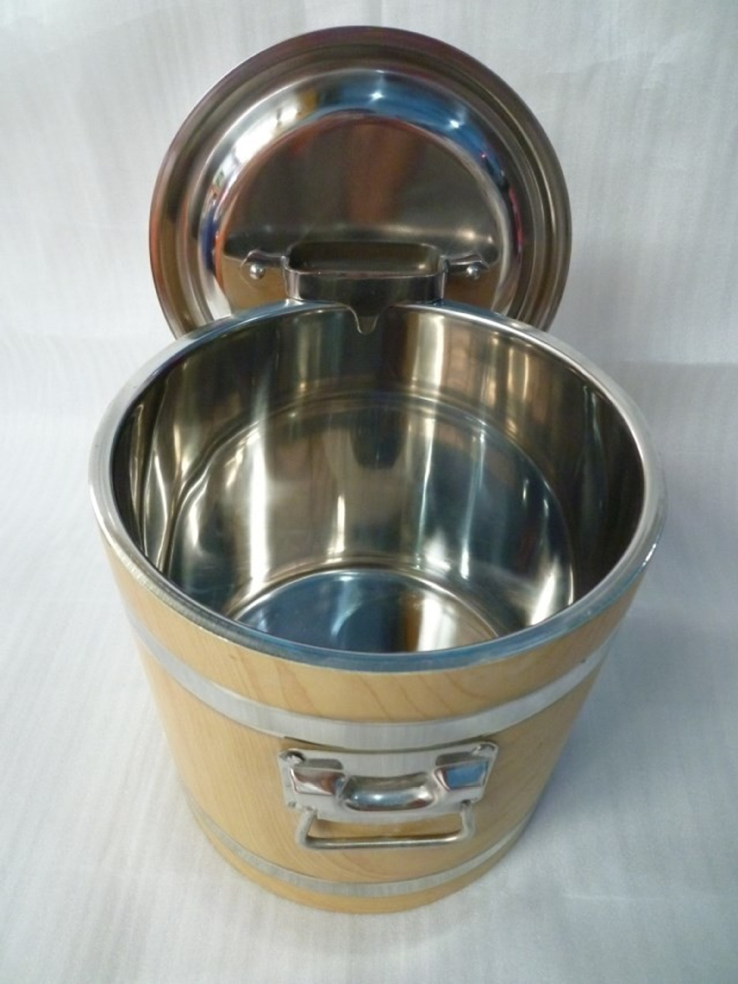 不锈钢豆腐花桶 木纹 保温 保暖 豆花桶 奶茶桶 小食 早餐用图片_7