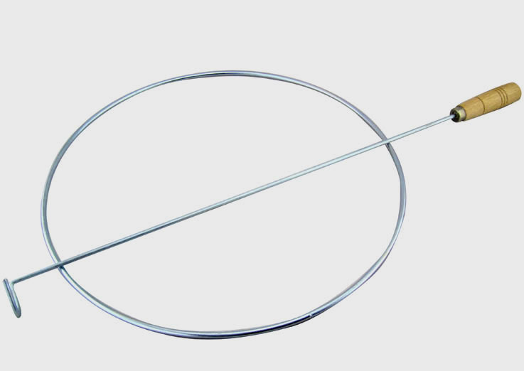 滚铁环 本色带小圈 铁圈 38cm 本色铁环 彩色铁圈