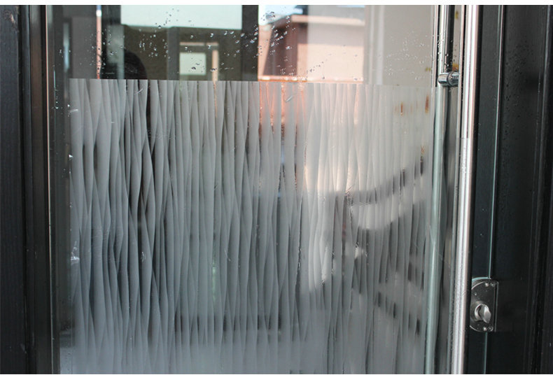 bsci实力雄厚凡菲pvc静电磨砂玻璃膜条纹保温膜隔热膜z017