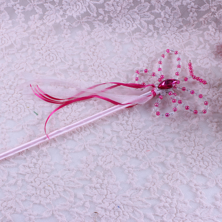 正品批发 最潮最新款 彩色水晶珠魔法棒化妆服饰道具蝴蝶形仙女棒
