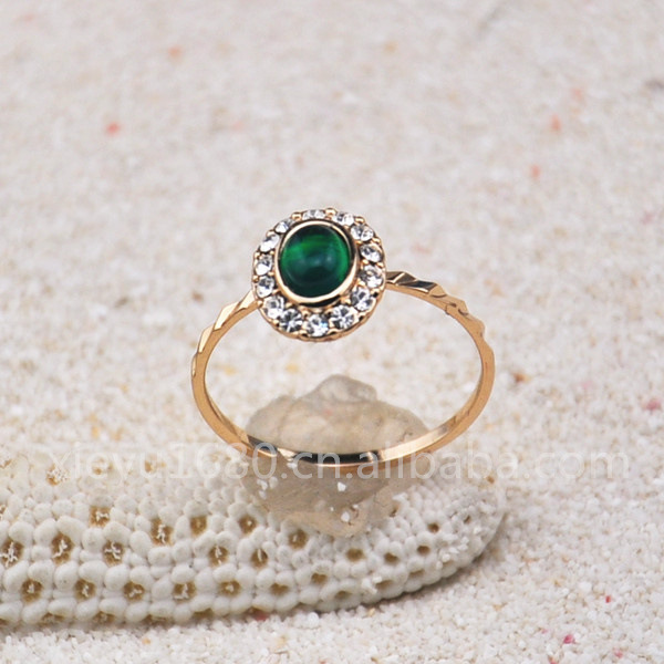 r5723 卡地亚精品蓝宝石尾戒子 韩版个性简约细巧戒指批发