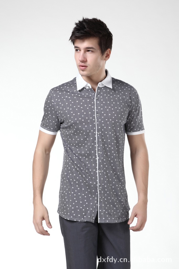 2013新款海澜之家t恤 夏季纯棉修身韩版翻领t恤 男士开衫短袖t恤