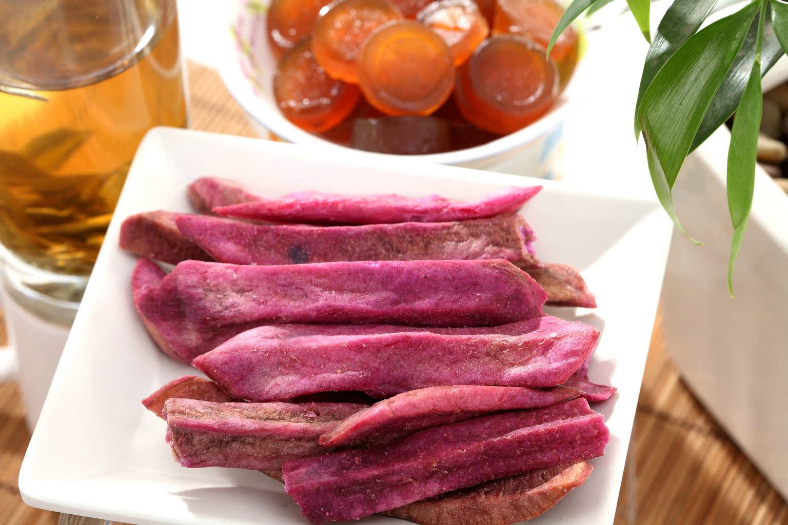 特惠促销非油炸袋装脆蕃天紫薯条46g包