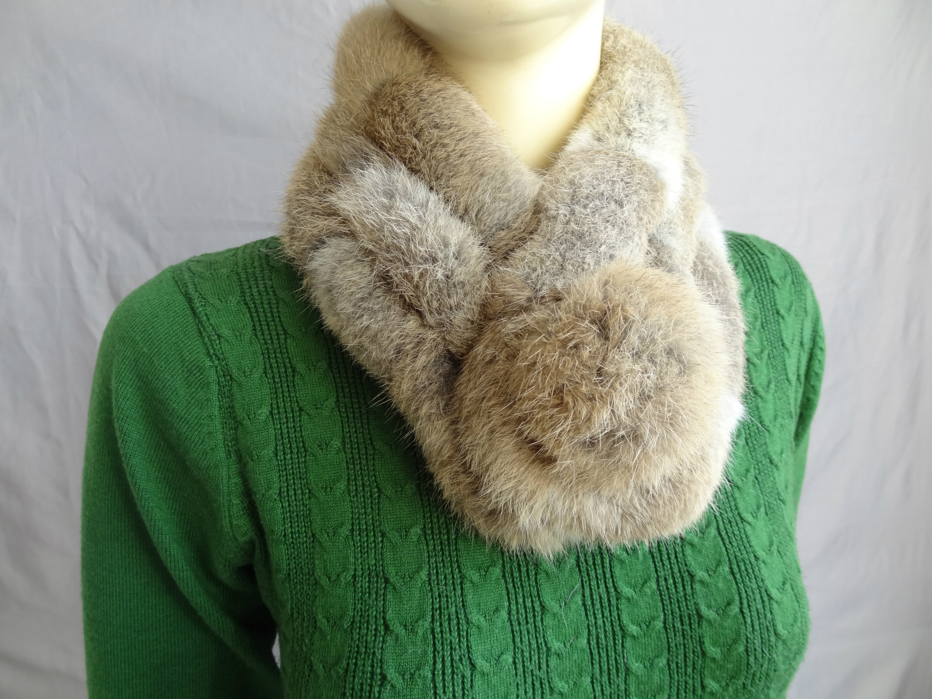 2013冬季新款 三管兔毛围巾 围脖