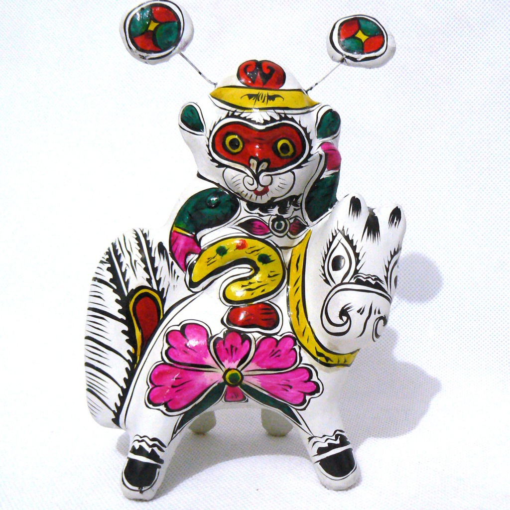 凤翔泥塑12生肖兔子创意民俗礼品家居装饰摆件工艺品