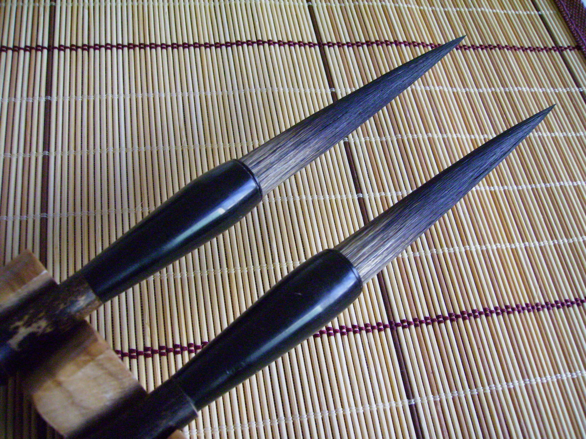 文房四宝 紫竹熊毛笔 精制长锋熊毛提笔 硬毫笔