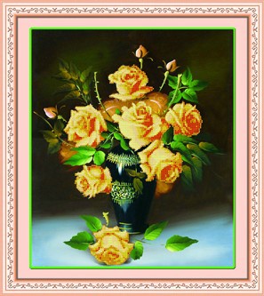 5d全彩水亮圆钻砖石绣 钻石画绽放 aaaa级亚克力钻 新品