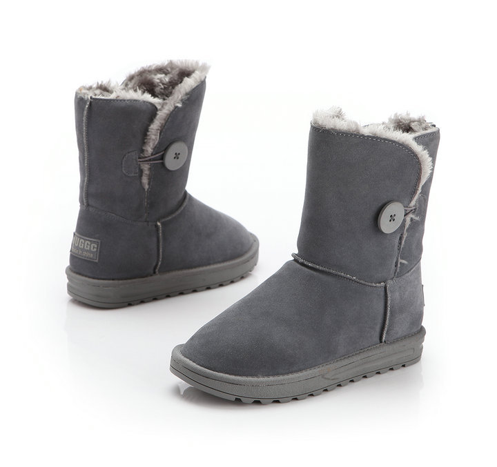 snowboots冬季女休闲平底保暖中筒靴子磨砂牛皮真皮雪地靴批发