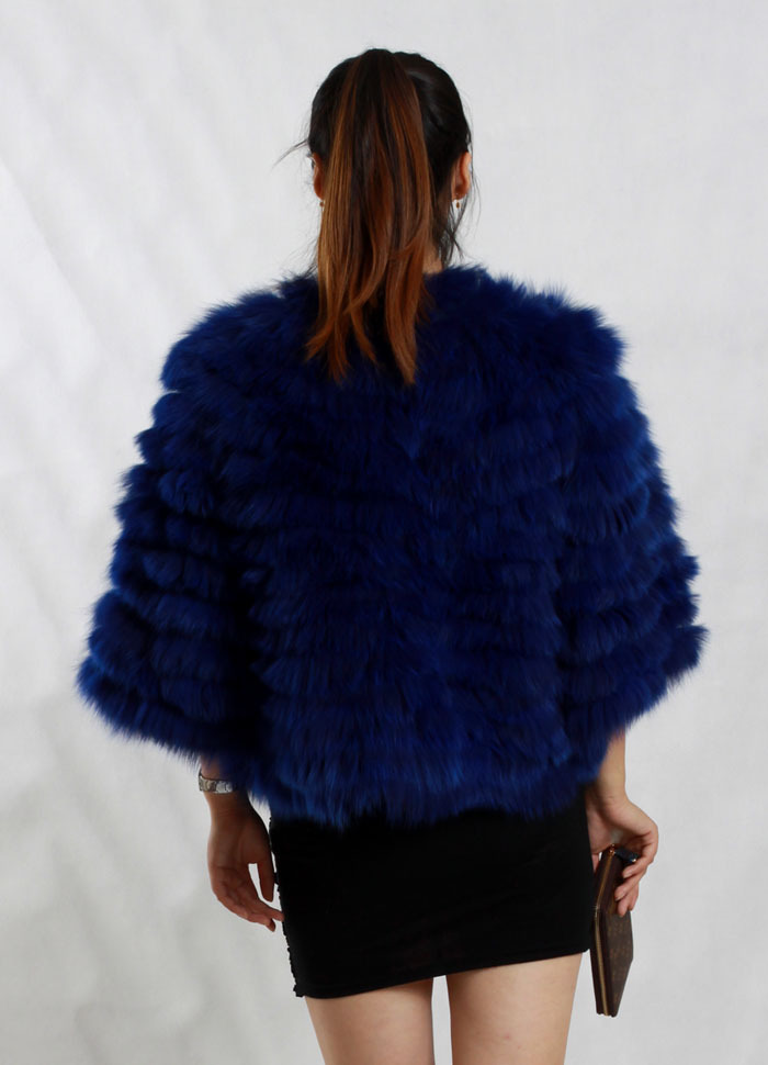 新款批发 狐狸皮大衣 短款狐狸皮外套 厂家批发秋冬款皮草外套