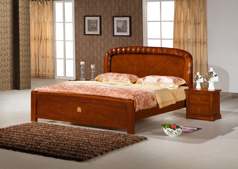 5米实木床/品质优良 金港亿家具