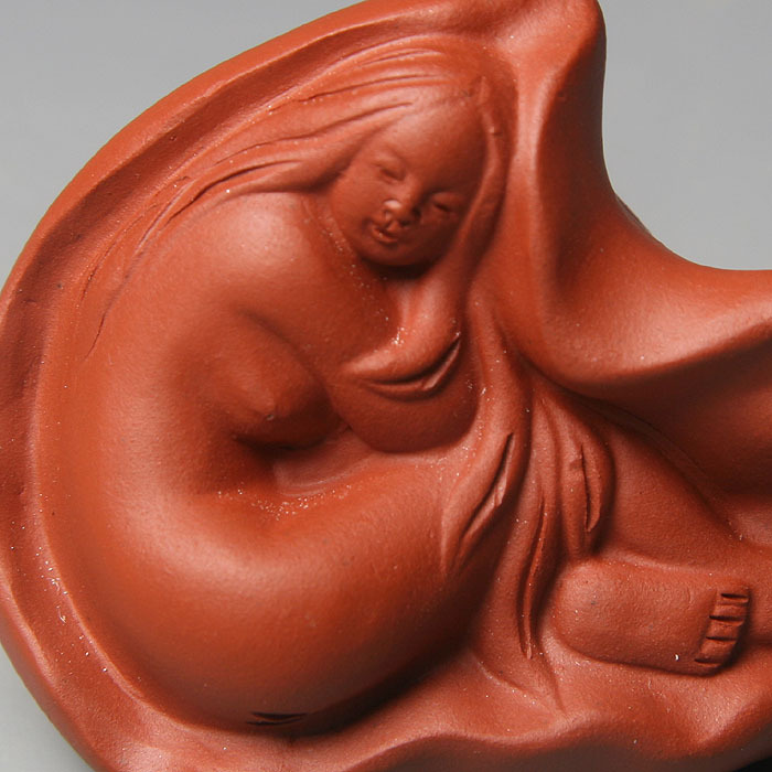 田螺姑娘喷水茶宠紫砂杂件紫砂茶宠茶玩紫砂雕塑紫砂摆件