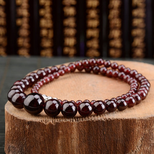 睿蓝 纯天然石榴石塔链韩版时尚 时尚雅丽 淡雅唯美 送长辈礼品