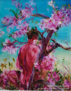 周春芽:桃花红人-限量版画-杨国际艺术中心