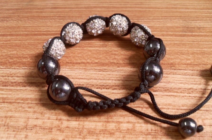 snn-1284香巴拉手链 shamballabracelets11颗钻球珠子编织手镯