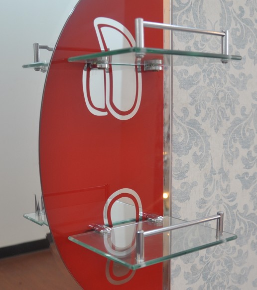 【玺沐卫浴】带隔板镜子双层花边镜组合镜厂家直销