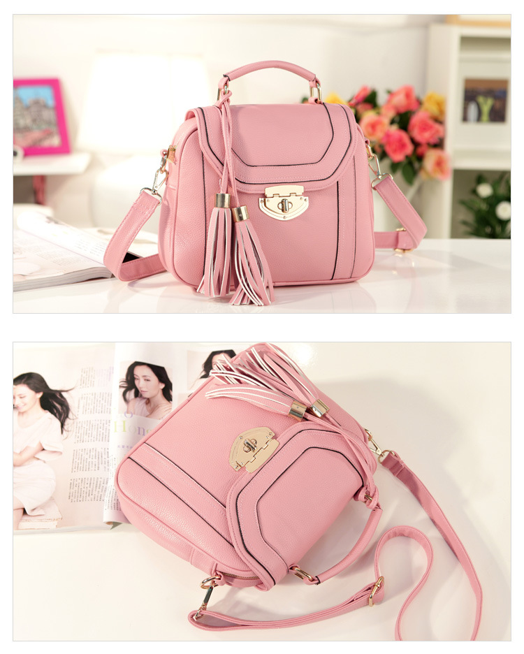Handbags & Bags - bright colors retro shoulder bag. pink color. can be ...