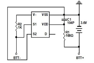 集成电路(ic)-二合一保护ic,dw06d,低内阻,耐流大,sot23-6封装.