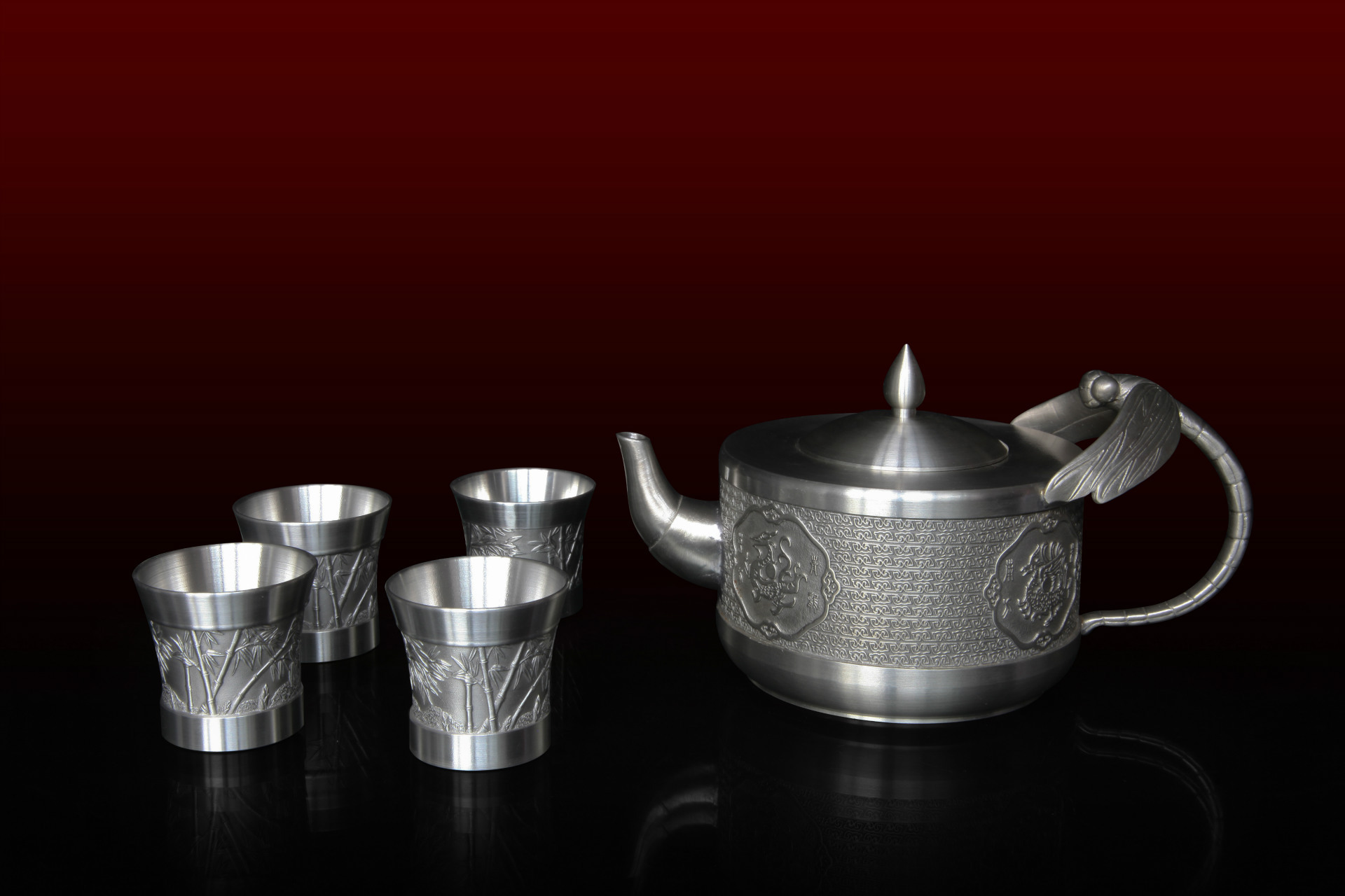 锡茶具套件 锡茶杯 茶具5件套 锡茶具5件套