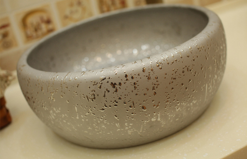 新品发售!宫廷奢华风景德镇陶瓷洗脸盆台盆洗手盆-碗形银钵盆