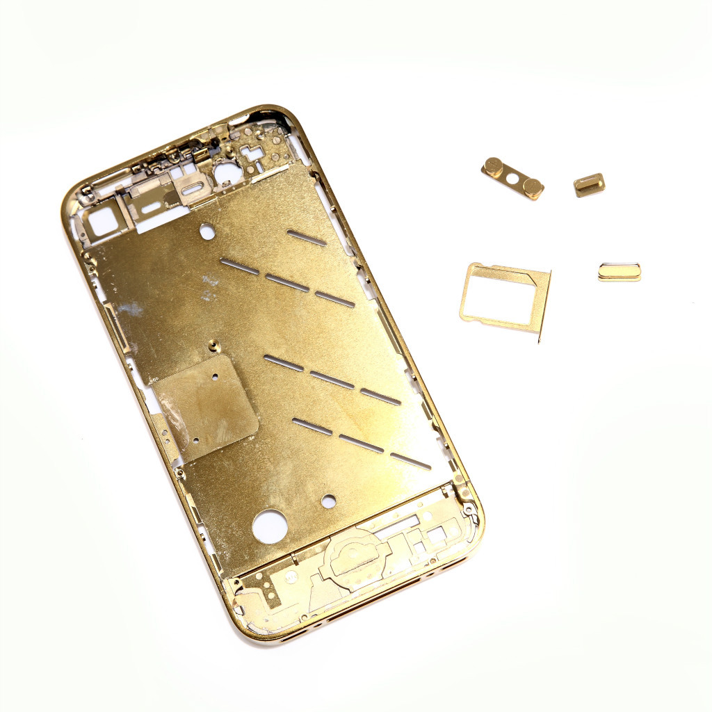 其他手机配件-大量供应苹果 4代 黄金色 电镀中框 iphone 4 电镀中框