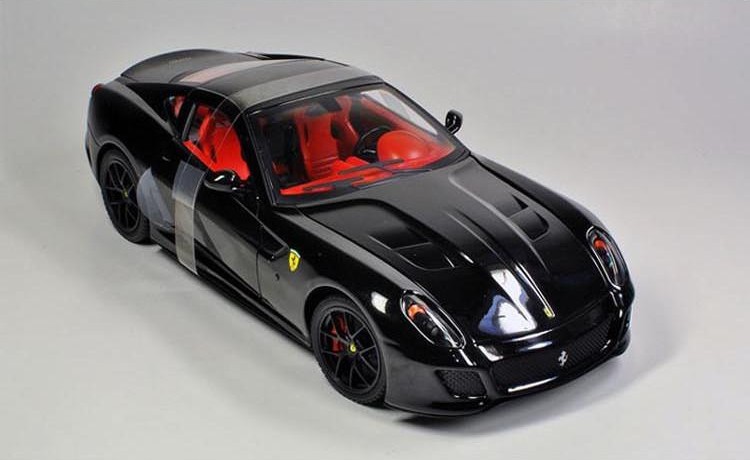 风火轮1:18合金法拉利599gto 汽车模型 黑色 法拉利车模 仿真模型