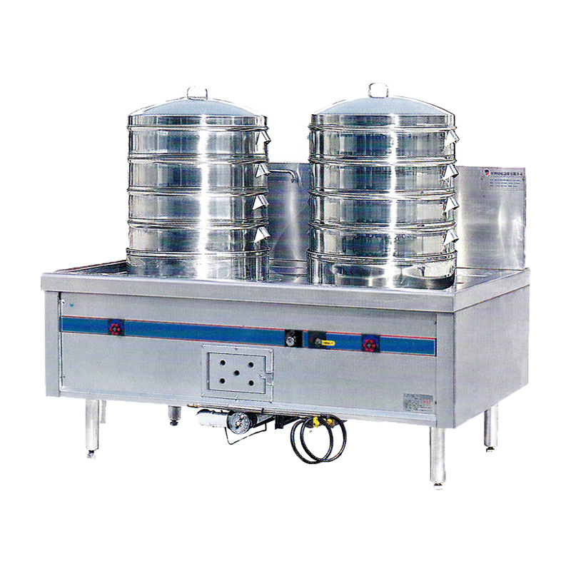 不锈钢中式双头蒸炉 多功能不锈钢蒸炉 酒店厨房专用炉具