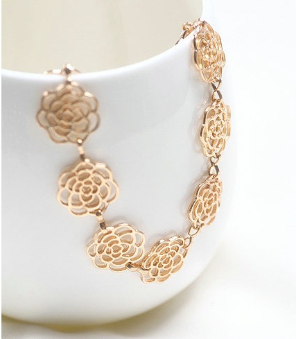 锦尚饰品新款时尚头饰镂空玫瑰花日韩新品四季款