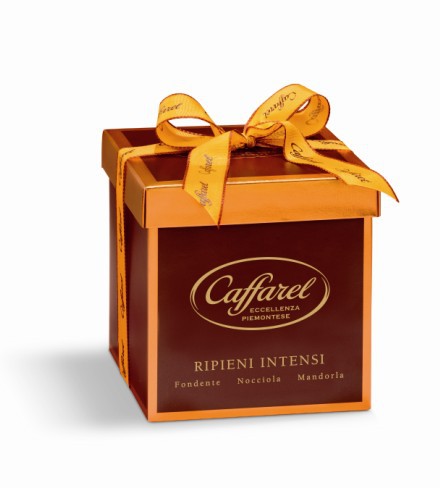 口福莱双味夹心巧克力橙色方形礼盒 箱规格:280克*4盒