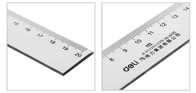 正品 得力6220直尺 20cm 得力直尺 透明直尺 得力办公用品