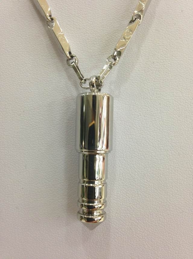 钛钢吊坠 子弹吊坠 玫瑰金 欧美流行男女款时尚新款钛钢项链批发