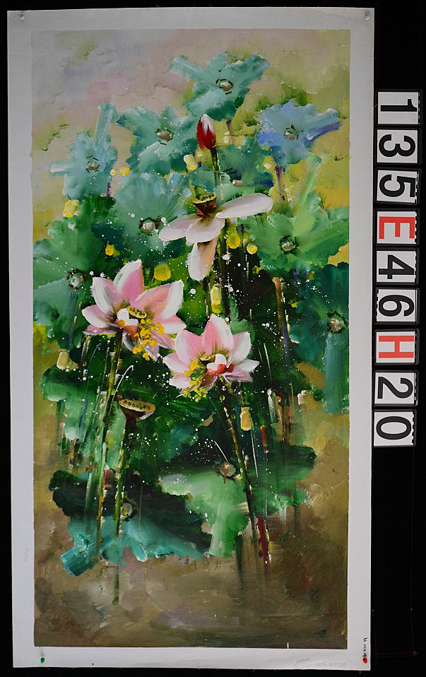 【60x120 印象荷花 135e46h20】价格,厂家,图片,油画,义乌市华赭电子