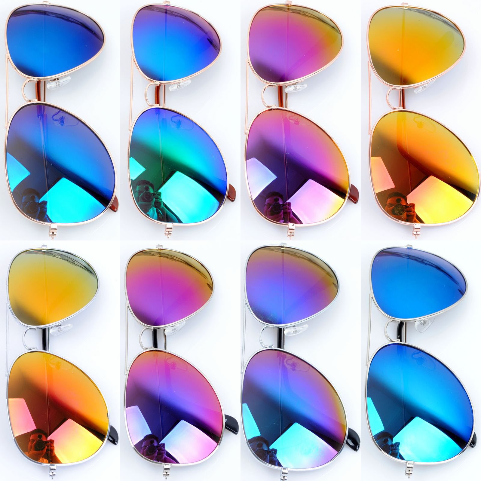 经典纪念款 出口外贸内销爆款 男女彩色镀膜太阳镜 反光墨镜批发